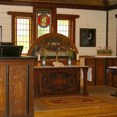 Bild vergrern: Altar und Kanzlei Heilandskapelle